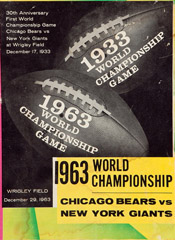 1963 NFL Championship Game Program